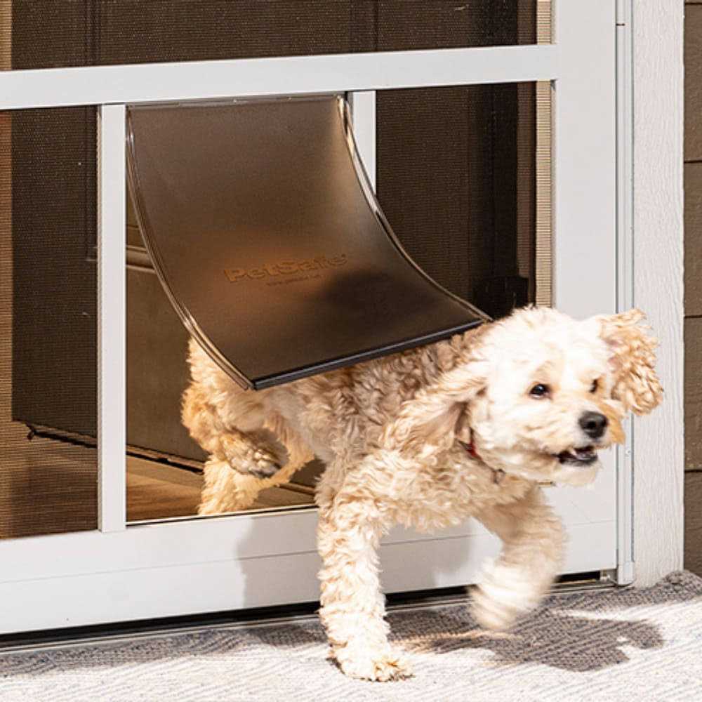 LARSON Pet Breeze 32-in x 81-in Brown Aluminum Hinged Screen Door