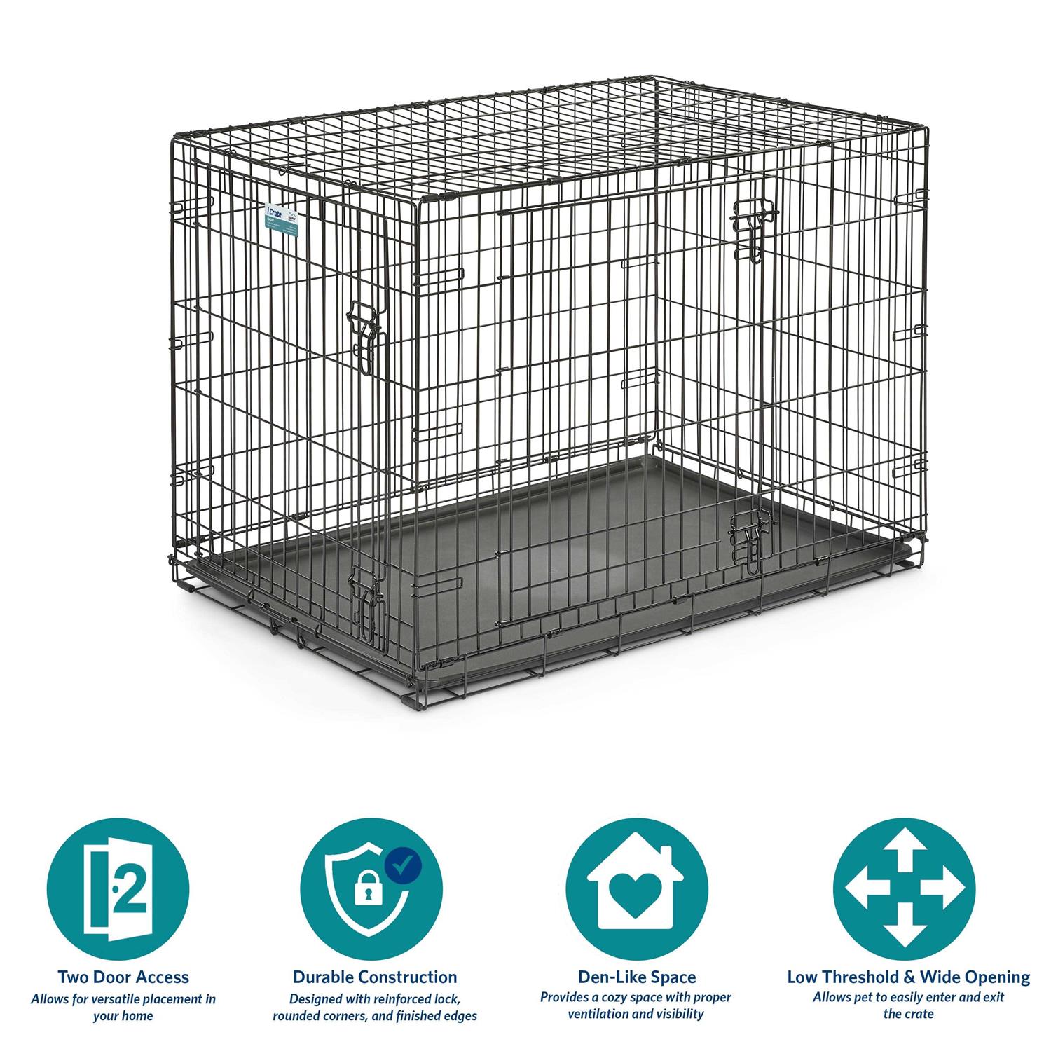 Midwest iCrate Double Door Dog Crate