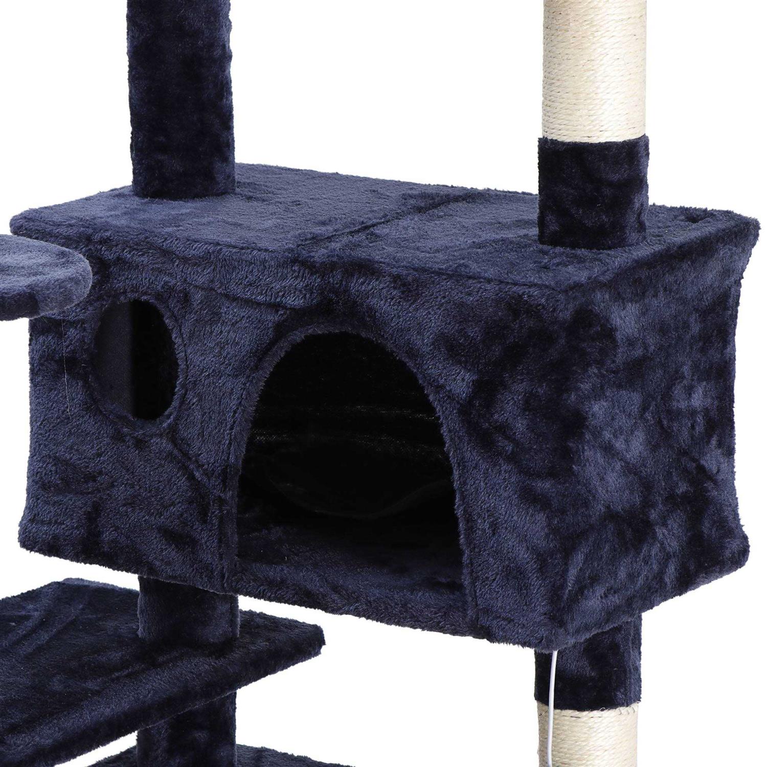 ZENY 53 Cat Tree Multi-Levels Condos Scratching Post Tower Play House