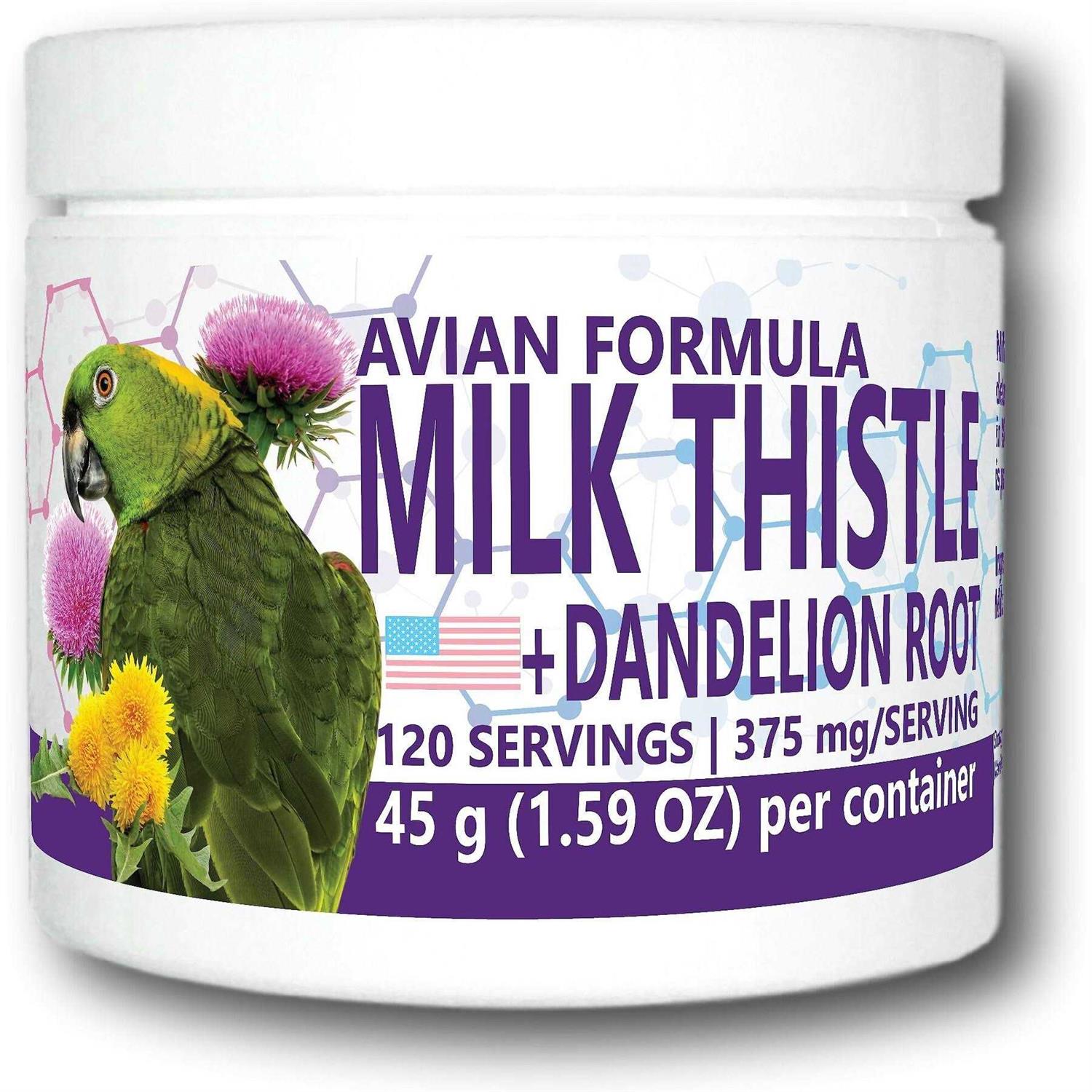 Equa Holistics Avian Formula Milk Thistle & Dandelion Root Bird Supplement