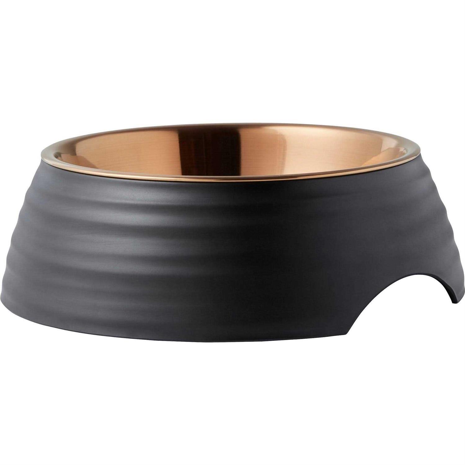 Frisco Matte Black Design Light Copper Stainless Steel Dog & Cat Bowl