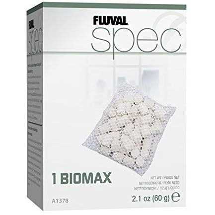 Fluval Spec Replacement Filter Kit Includes Fluval Spec Replacement Foam Filter Block, Fluval Spec Biomax 2.1oz, and Fluval Spec Carbon Filter