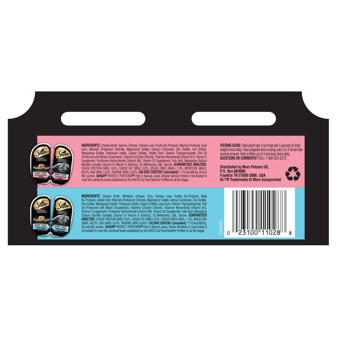 Sheba Perfect Portions Pate Wet Cat Food Variety Pack