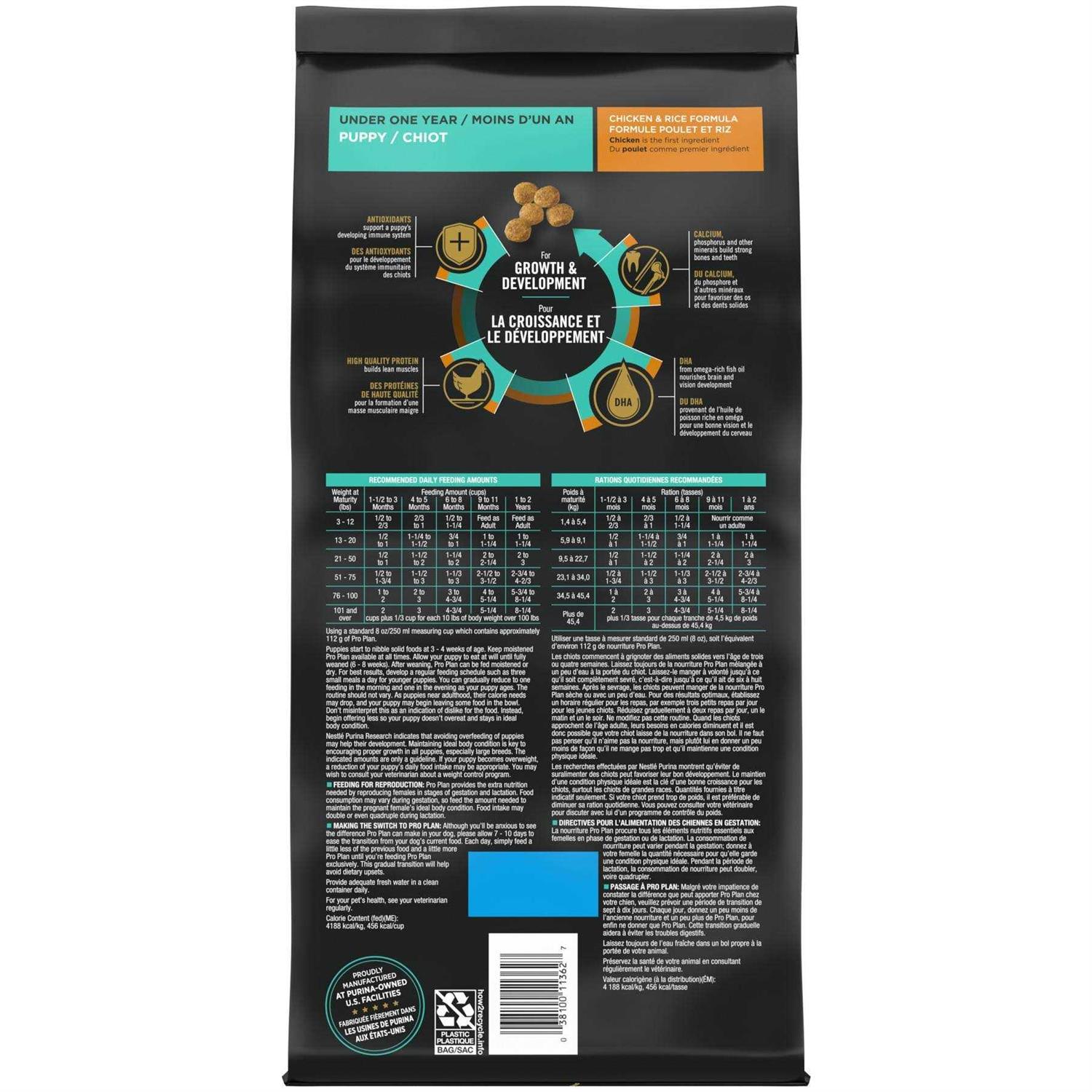 Purina Pro Plan High Protein Chicken and Rice Formula Dry Puppy Food, 6 lbs.