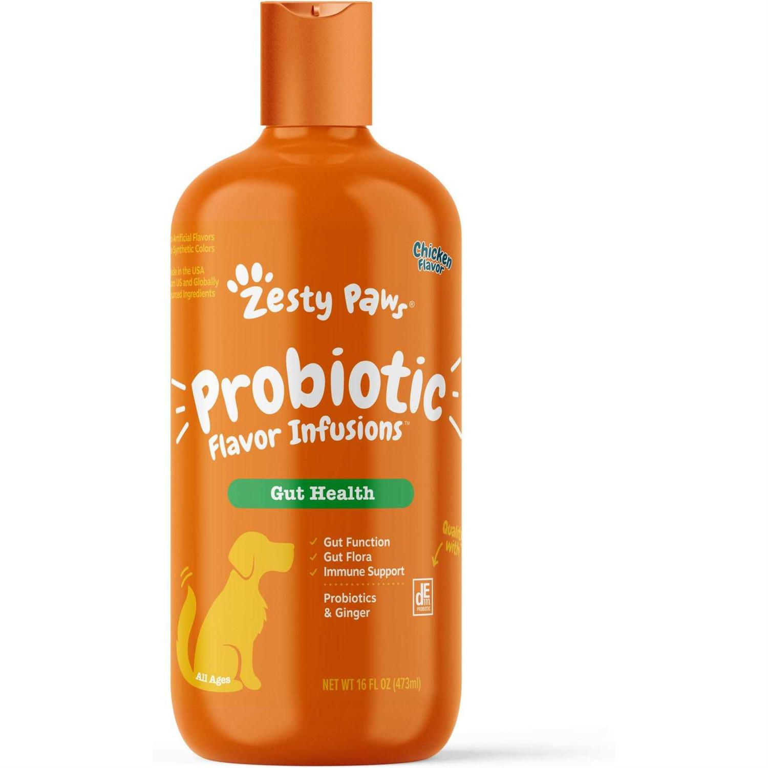 Zesty Paws Flavor Infusions Food Topper for Dogs Functional Probiotic Gut Health Supplement