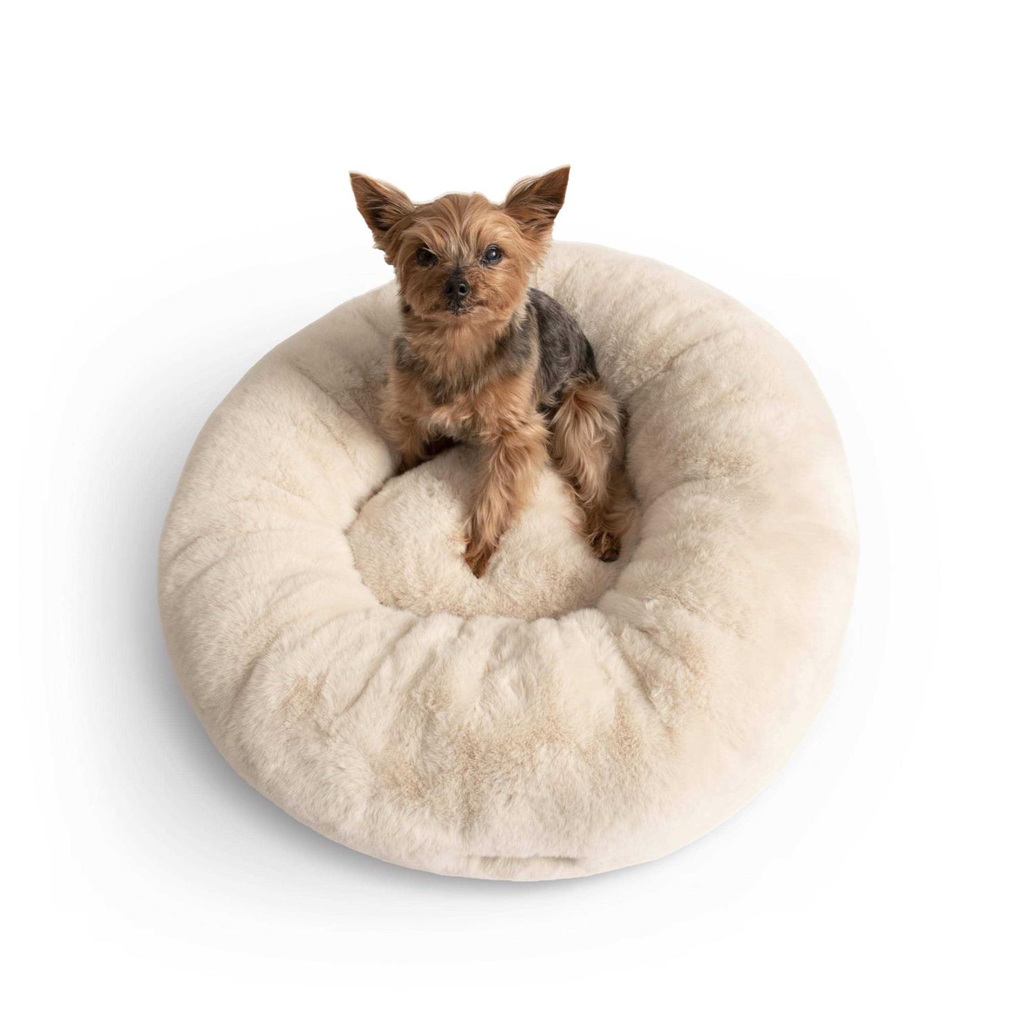 UnHide Floof Pet Bed Extra Soft Dog Bed Removable Faux Fur Cover