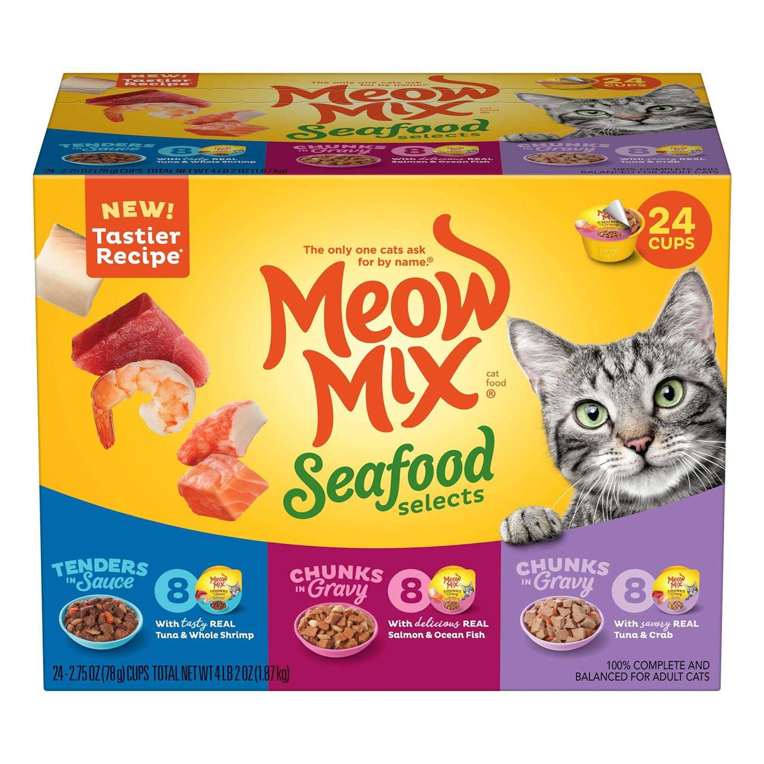 Meow Mix Cat Food Seafood Variety Pack