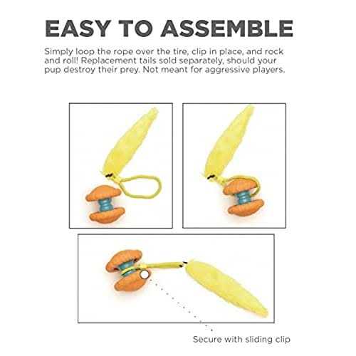 Outward Hound Tail Spinner Squeaky Furry Tail Chaser Dog Toy