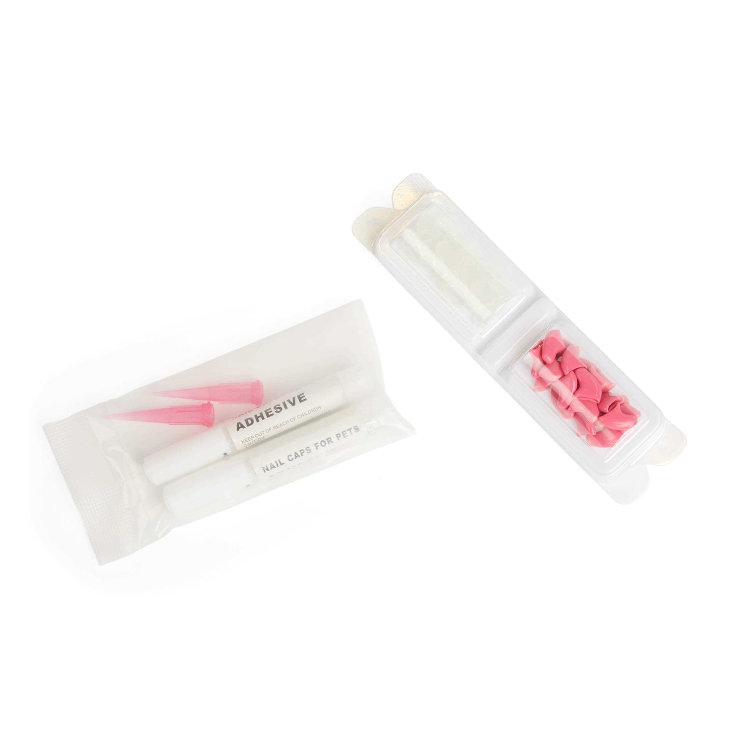 Well & Good Clear & Pink Cat Nail Caps