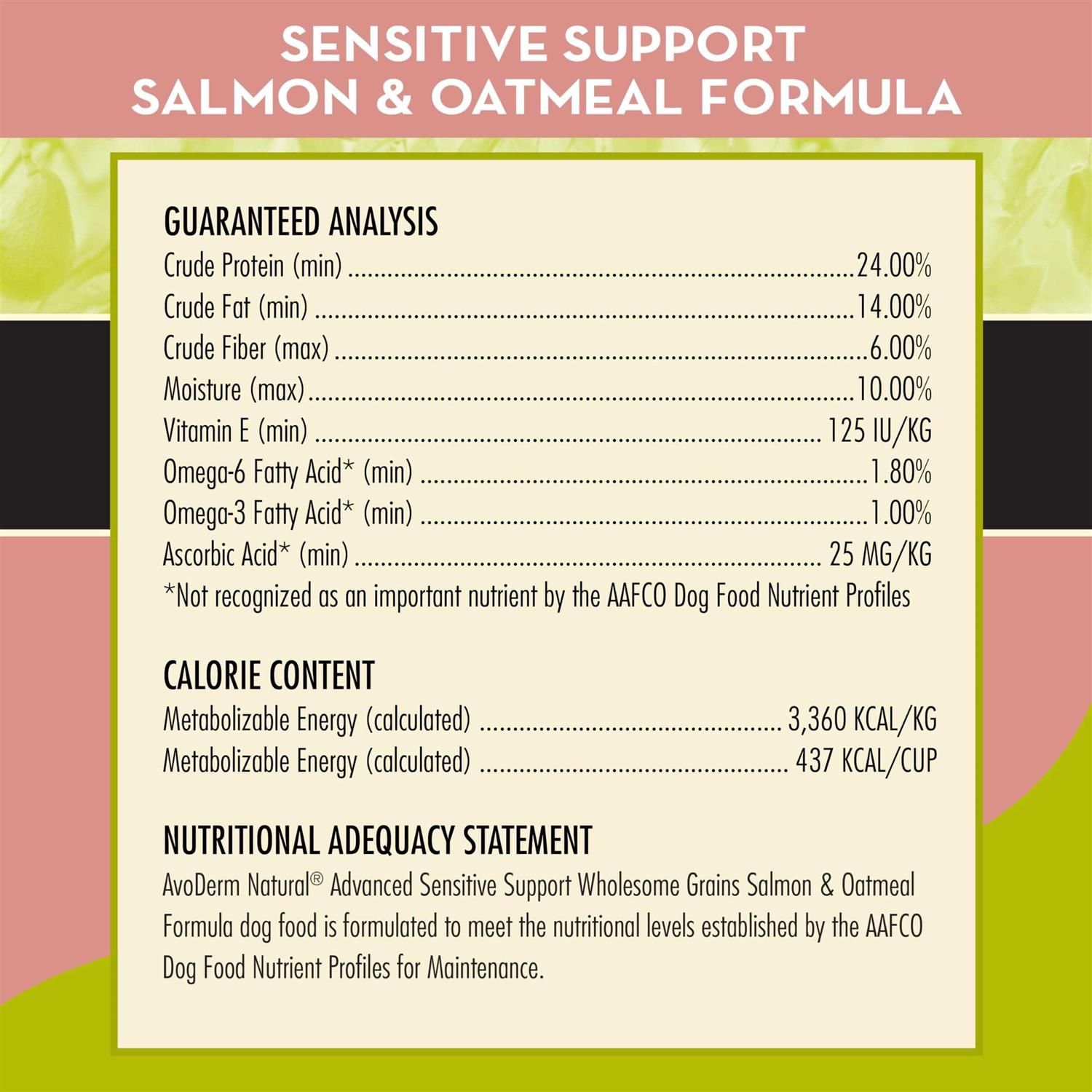 AvoDerm Advanced Sensitive Support Salmon & Oatmeal Formula Dry Dog Food