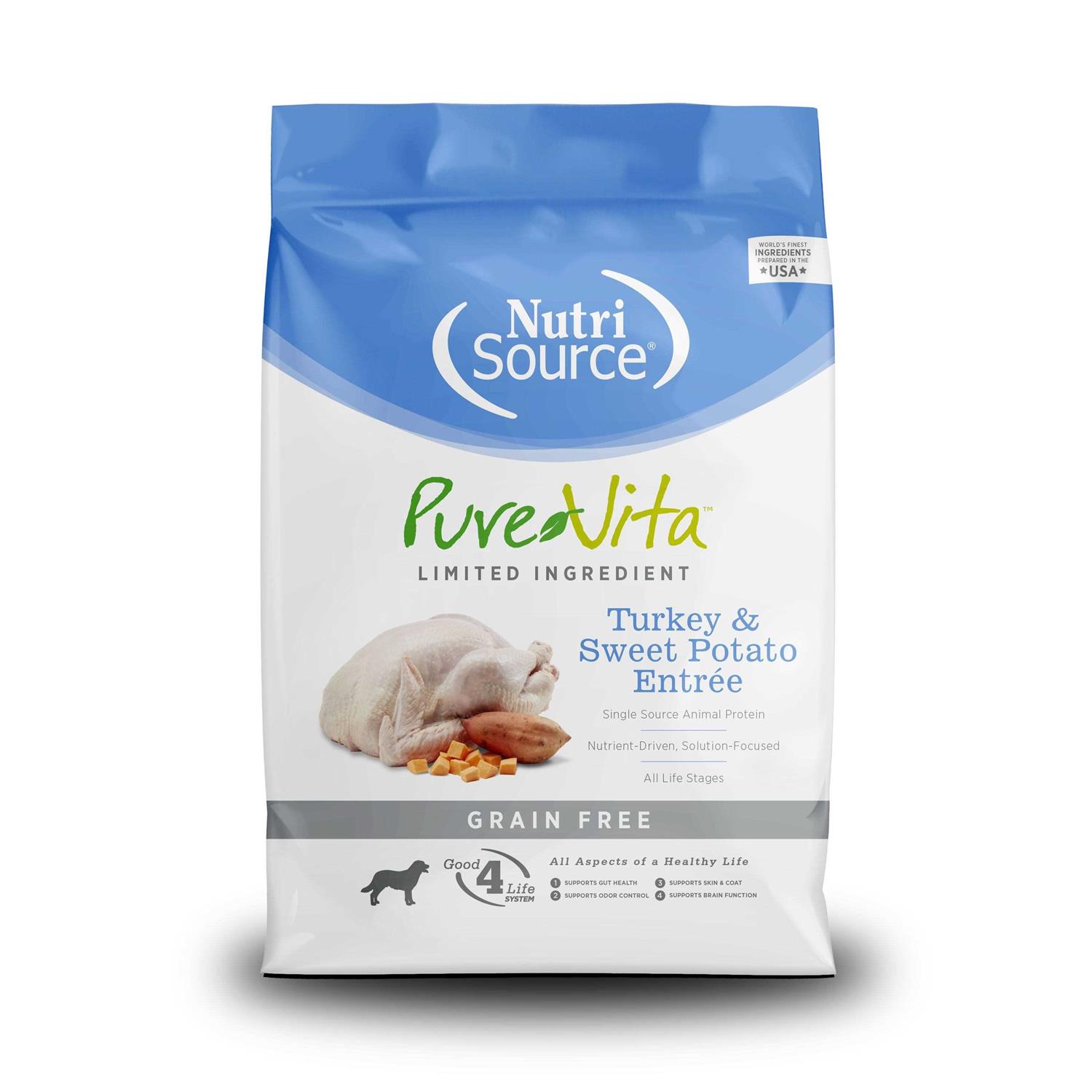 Pure Vita Grain-Free Turkey & Sweet Potato Entree Dry Dog Food