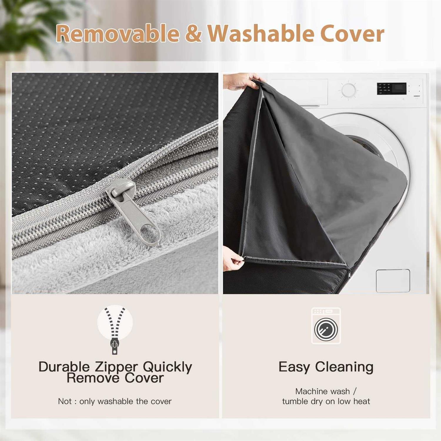 WNPETHOME Orthopedic Dog Beds for Large Dogs Extra Large Waterproof Dog Bed with Removable Washable Cover & Anti-Slip Bottom