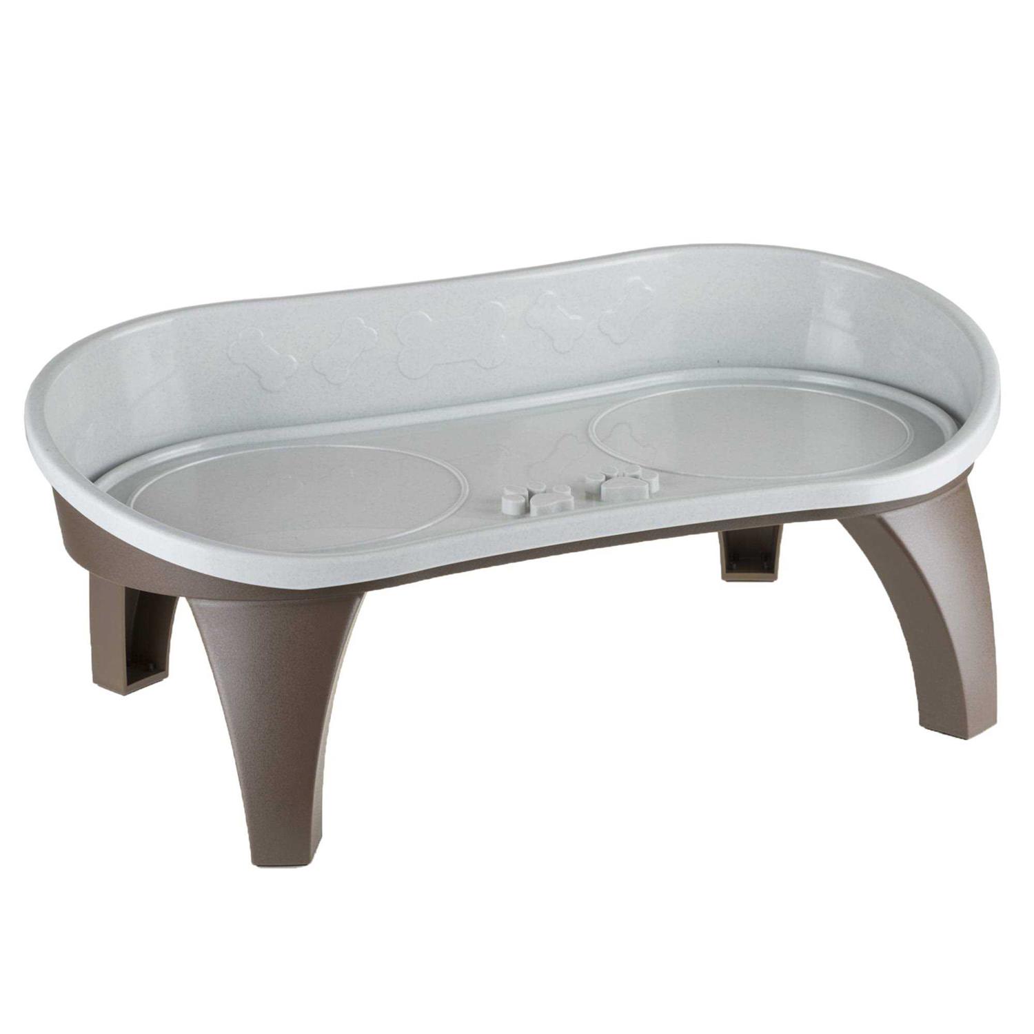 Petmaker Elevated Pet Feeding Tray with Splash Guard and Non-Skid Feet