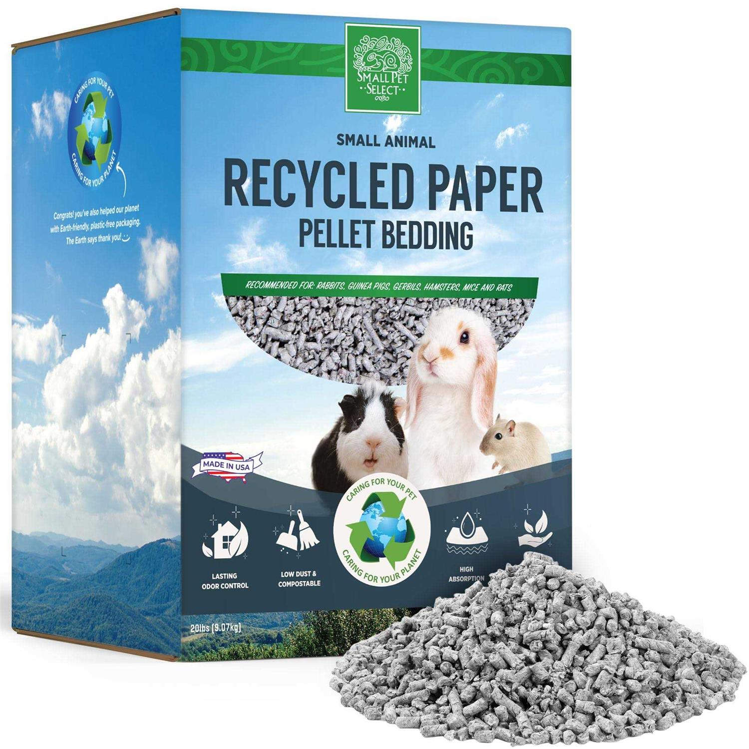 Small Pet Select Small Animal Pelleted Paper Bedding for Rabbits, Guinea Pigs, and Other Small Animals