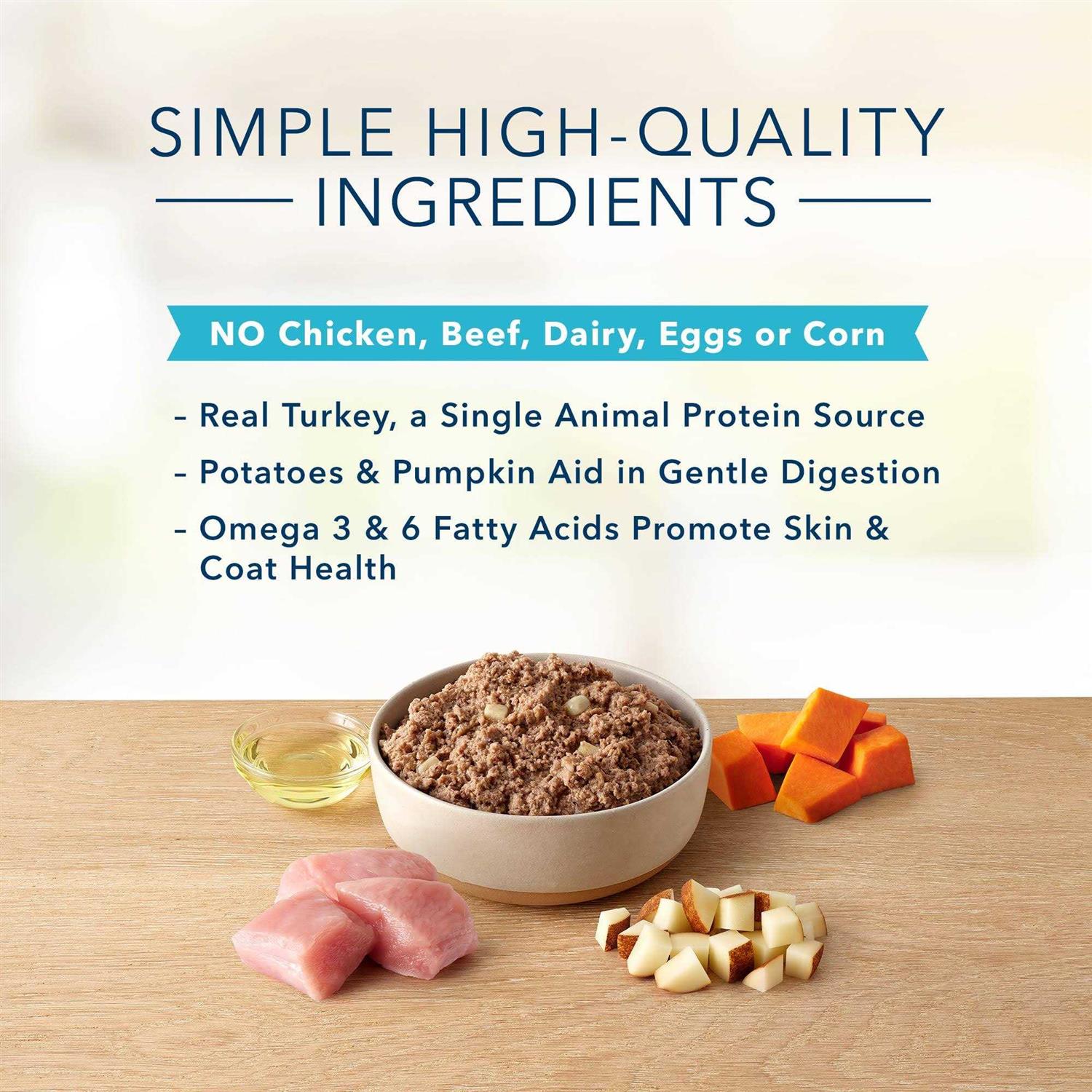 Blue Buffalo Basics Grain Free LID Turkey & Potato Canned Dog Food