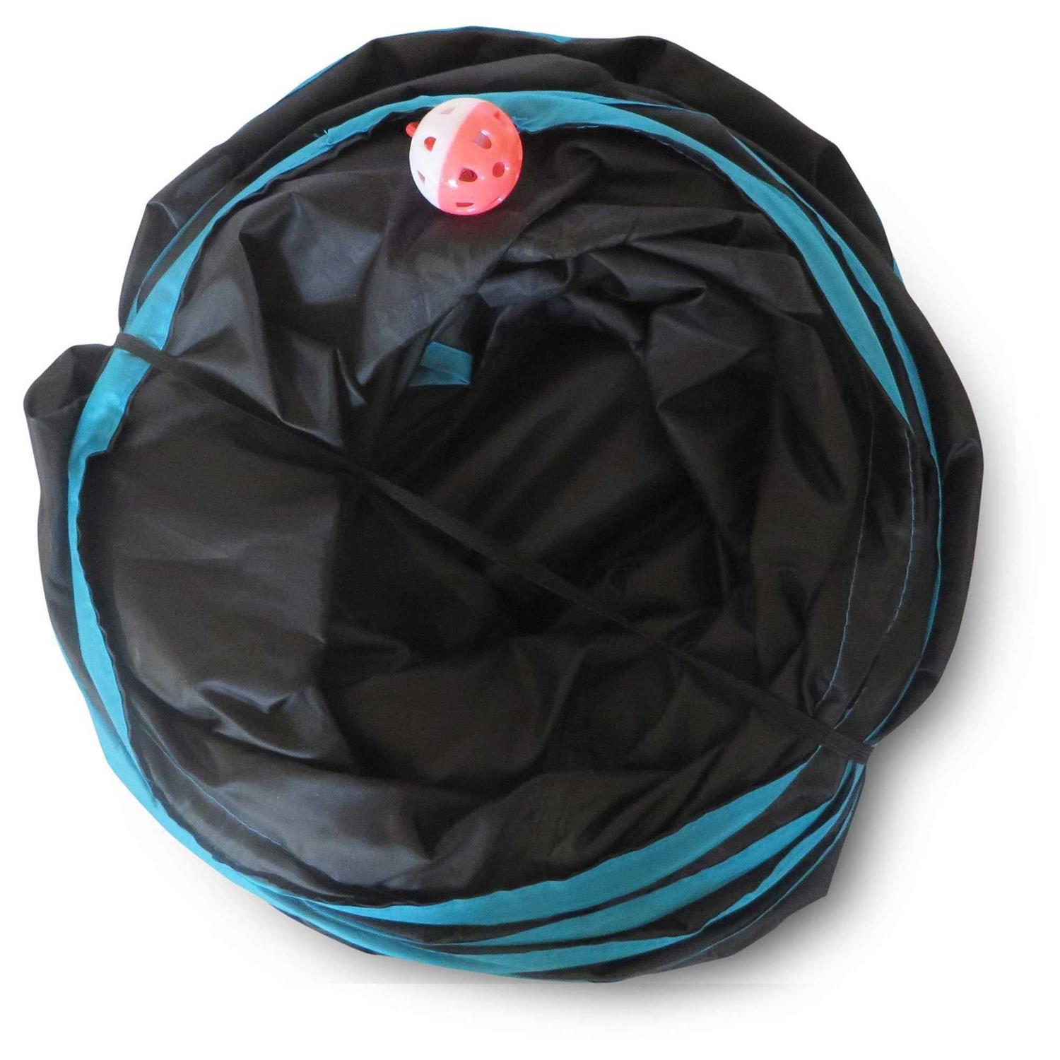 Feline Ruff Premium Way Cat Tunnel. Extra Large 12 Inch Diameter and Extra Long. A Big Collapsible Play Toy. Wide Pet Tunnel Tube