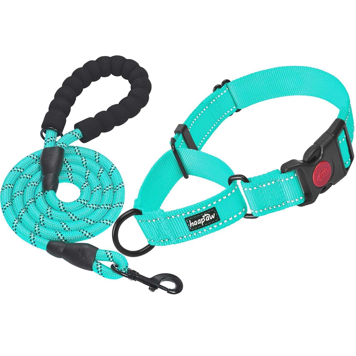 Haapaw 2 Packs Martingale Dog Collar with Quick Release Buckle Reflective Dog Training Collars for Small Medium Large Dogs