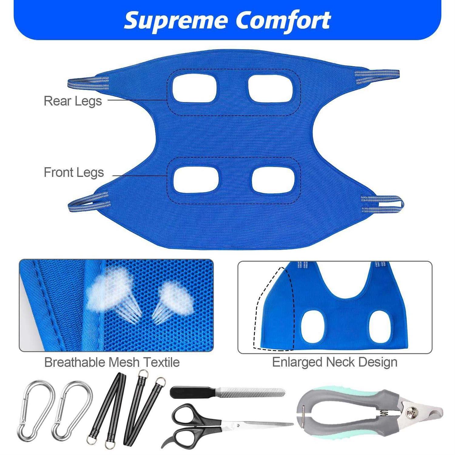 Ateson Pet Grooming Hammock Dogs Nail Nail Grooming