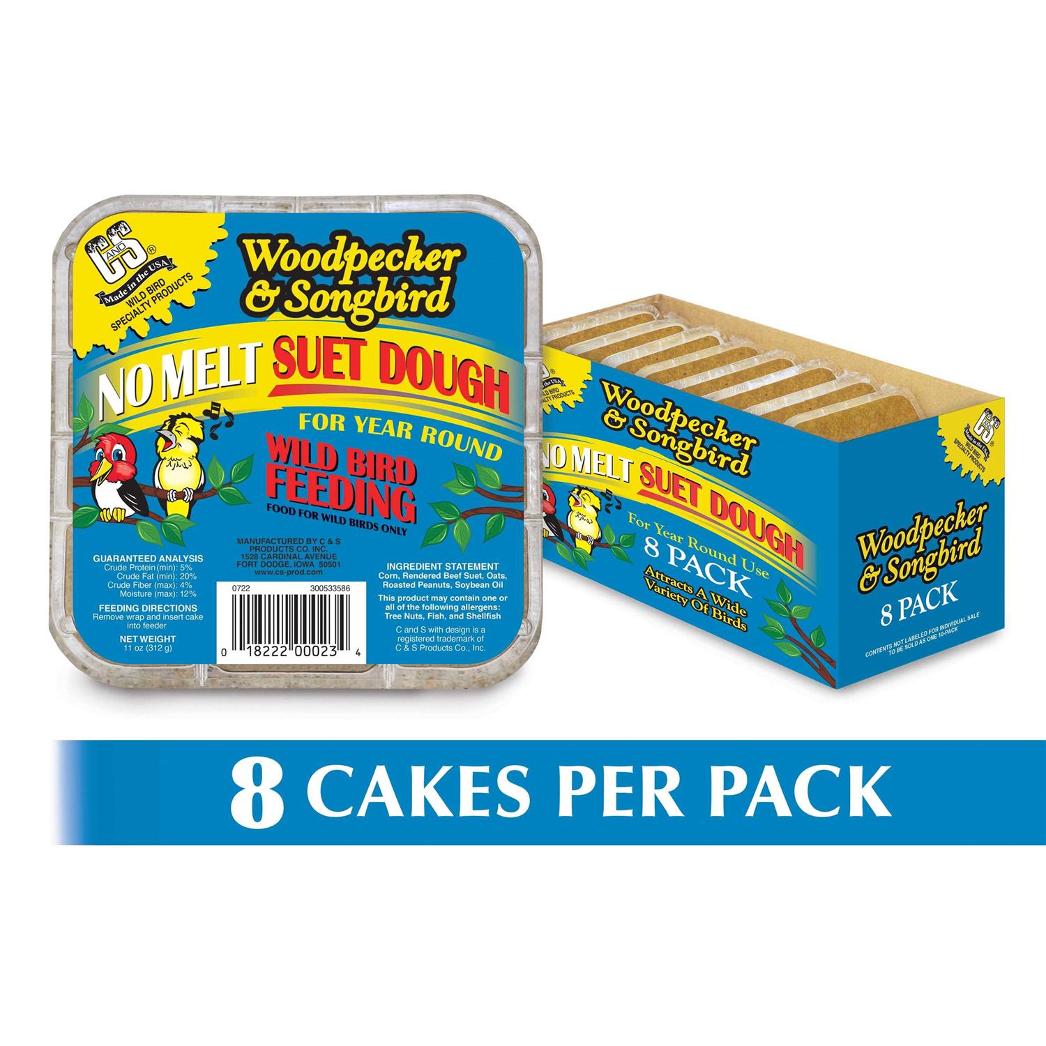 C & S Products No Melt Suet Dough Woodpecker & Songbird Wild Bird Food