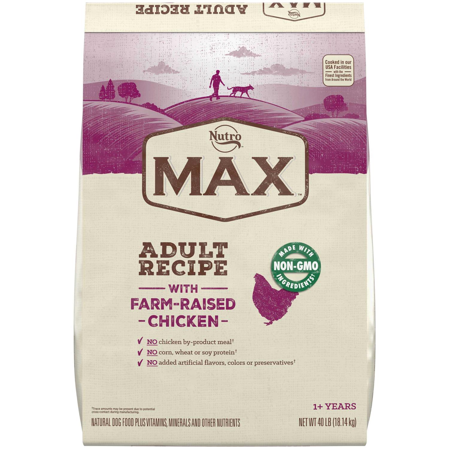 Nutro Max Adult Recipe Dry Dog Food with Farm-Raised Chicken