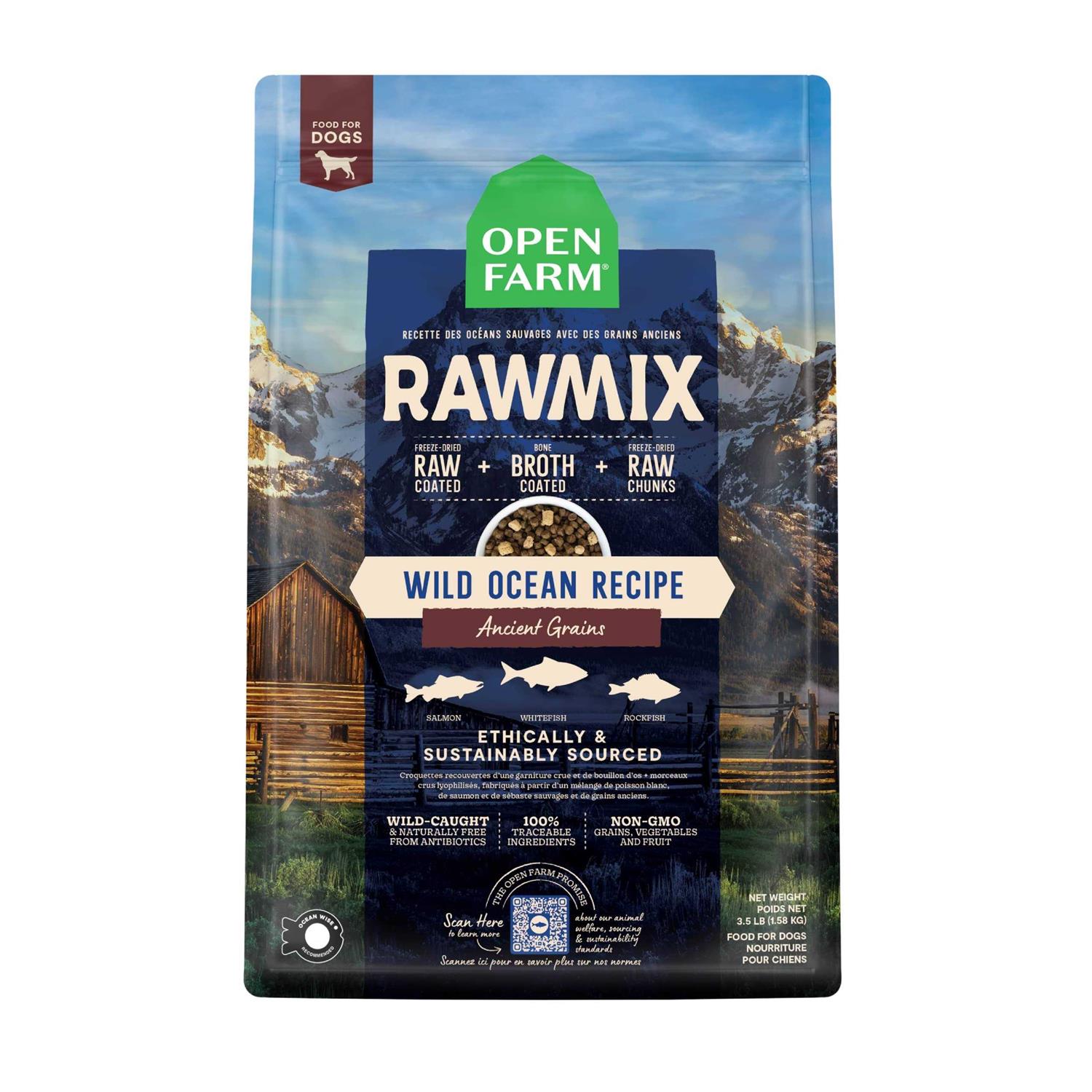 Open Farm Wild Ocean Ancient Grains RawMix Dog Food