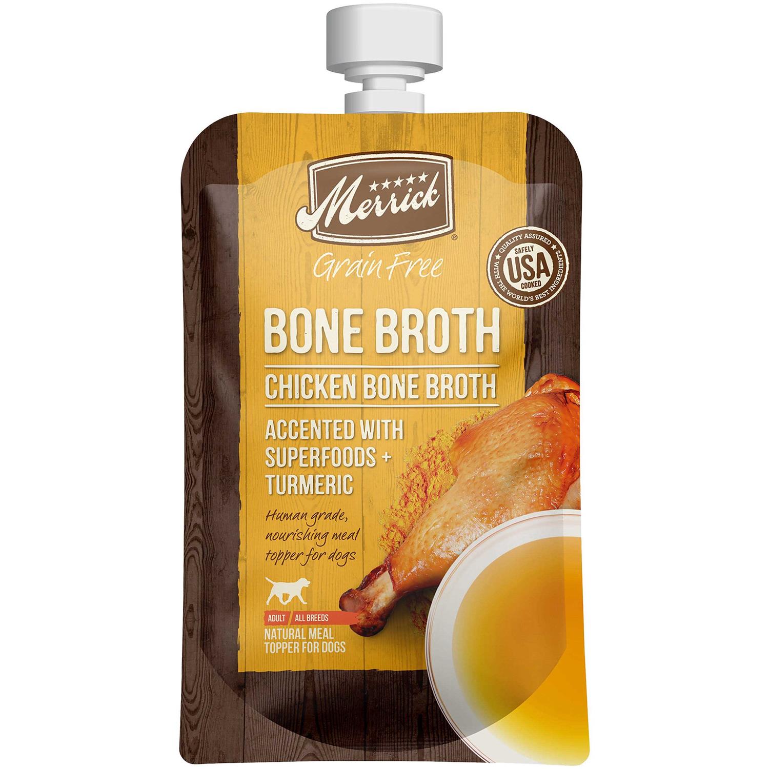 Merrick Chicken Bone Broth Grain-Free Dog Food Topper