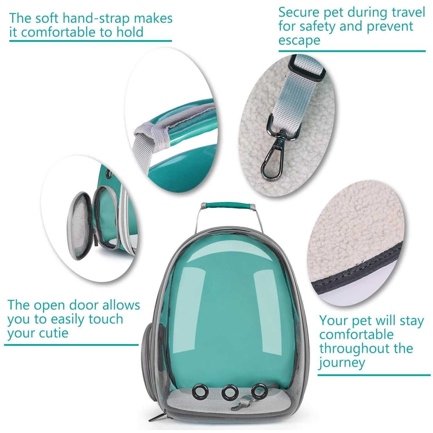Lollimeow Pet Carrier Backpack, Bubble Backpack Carrier, Cats and Puppies,Airline-Approved