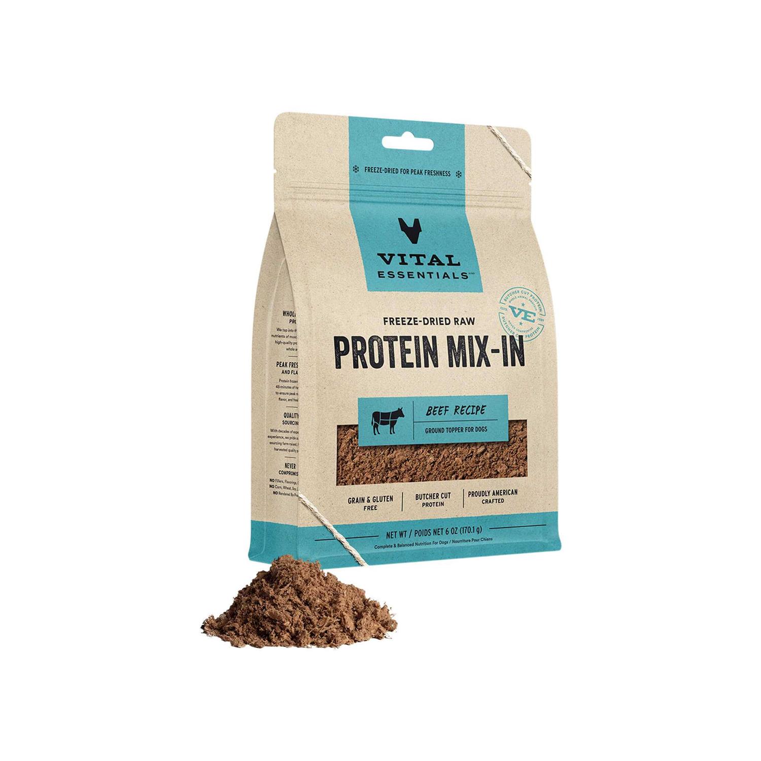 Vital Essentials Freeze-Dried Raw Protein-Mix In Ground Beef Topper