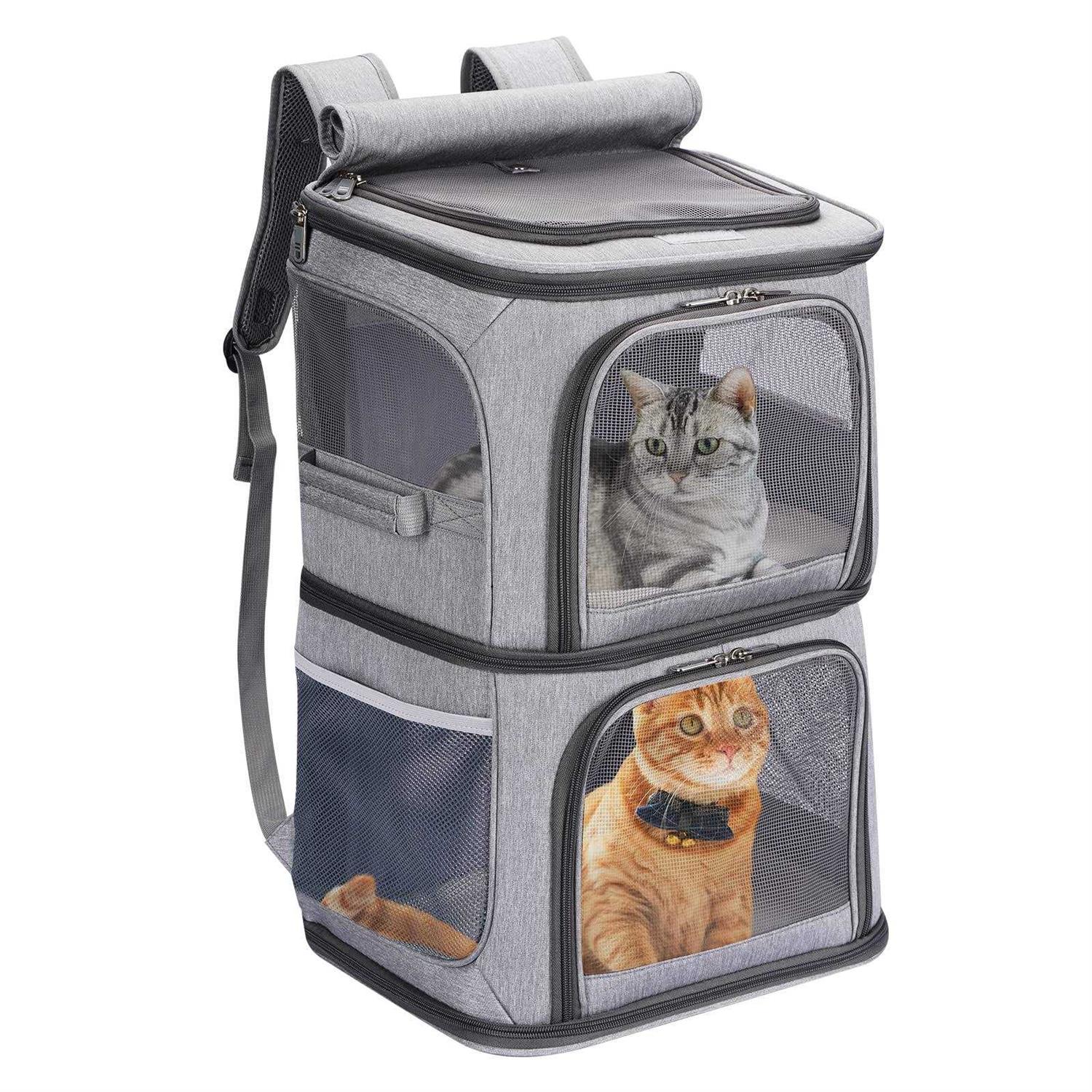 VOISTINO 2-in-1 Double Pet carrier Backpack for Small cats and Dogs