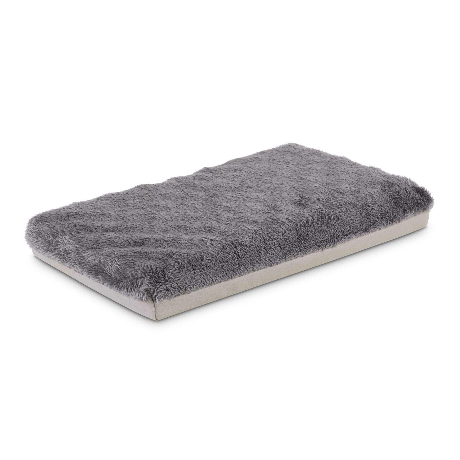 EveryYay Essentials Happy Place Dark Grey Foam Dog Crate Mat and Pet Bed