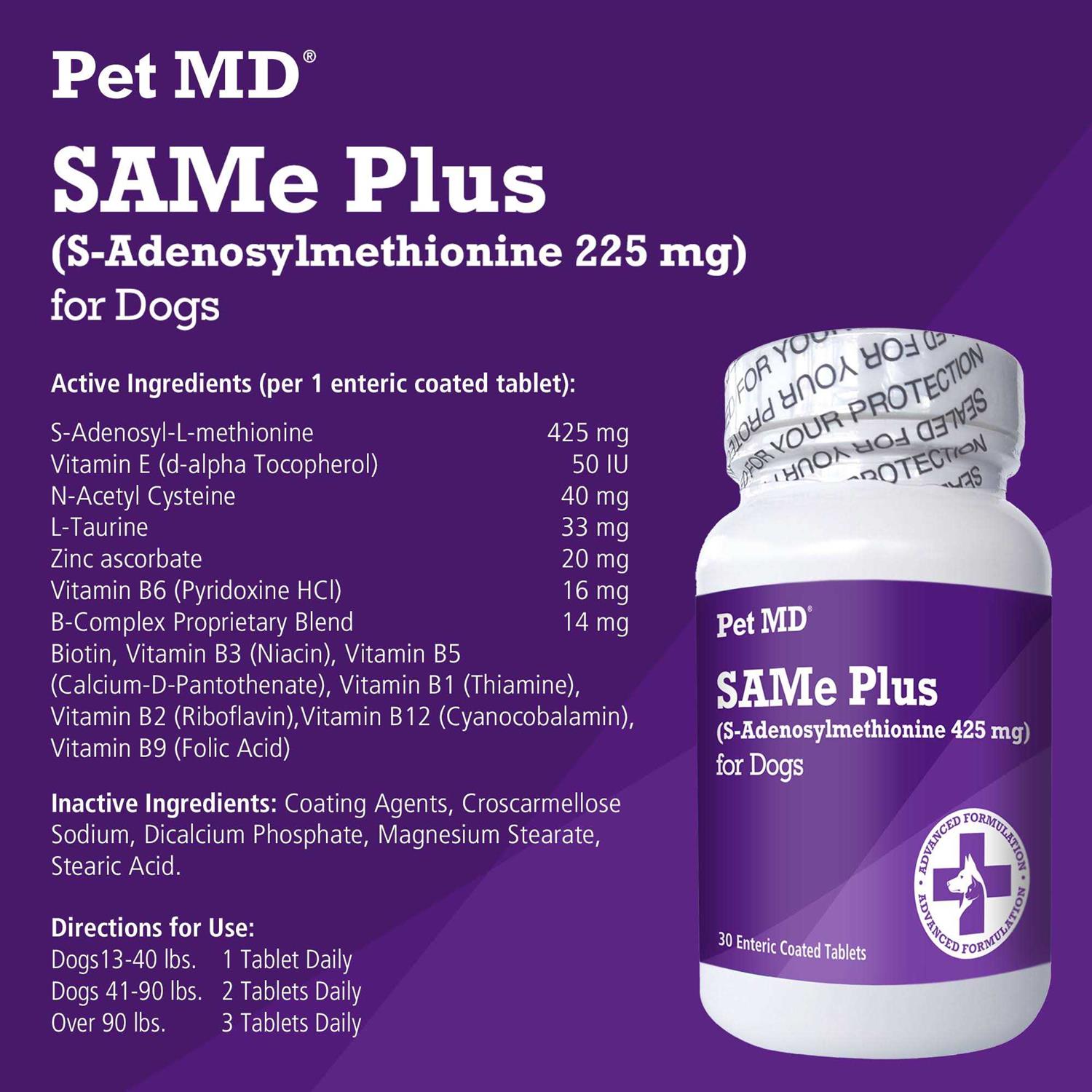 Pet MD Same Plus Liver Support Dog Supplement