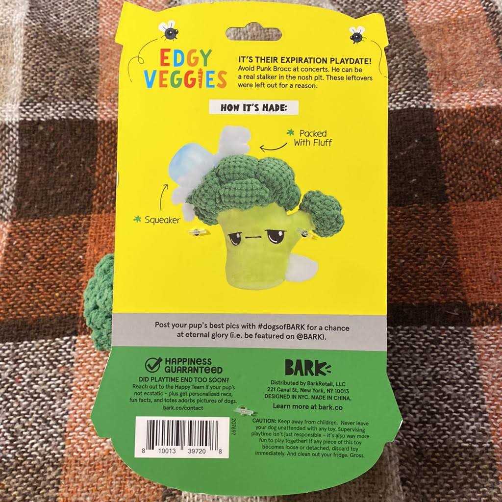 BARK Punk Brocc Broccoli Dog Toy