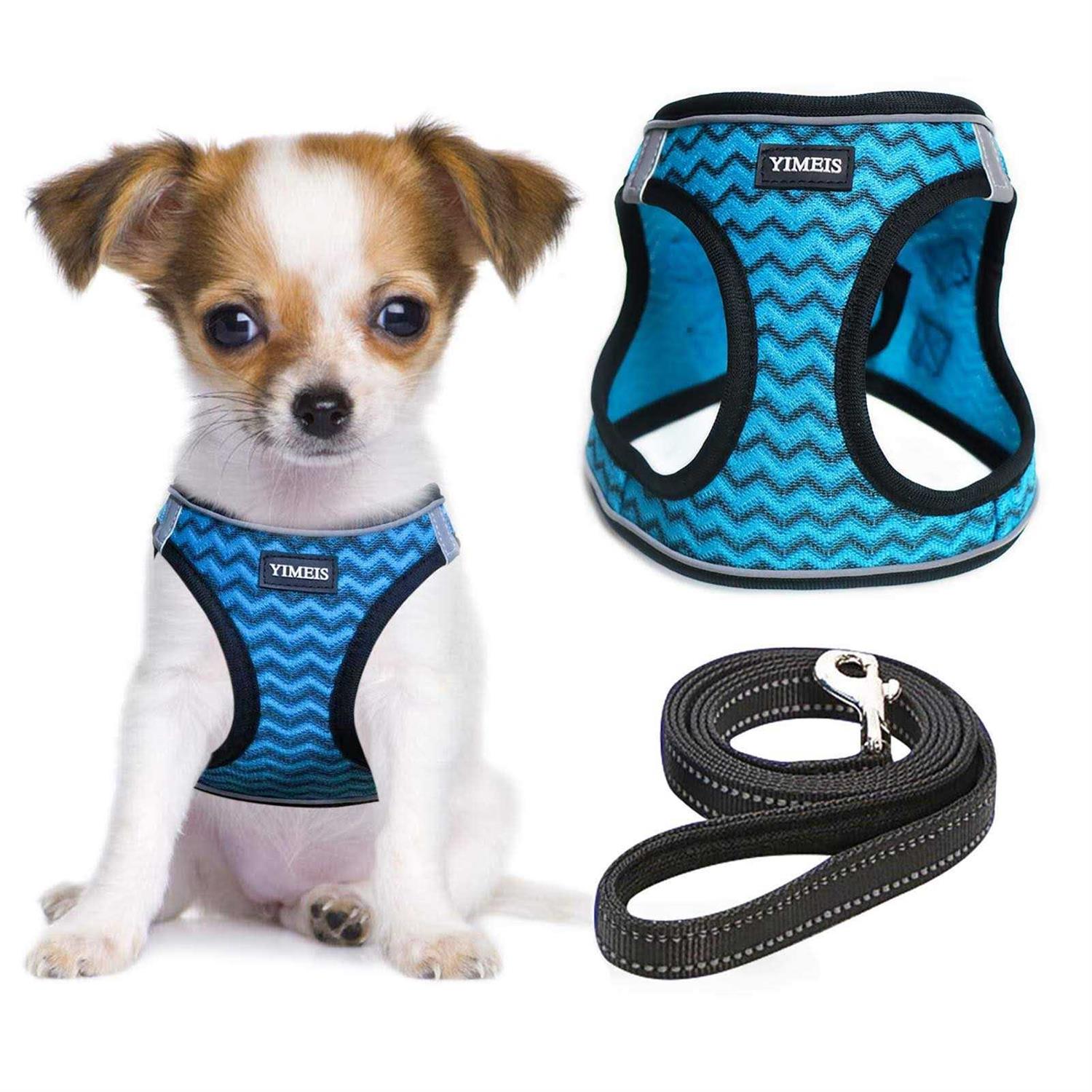 YIMEIS Dog Harness and Leash Set No Pull Soft Mesh Pet Harness