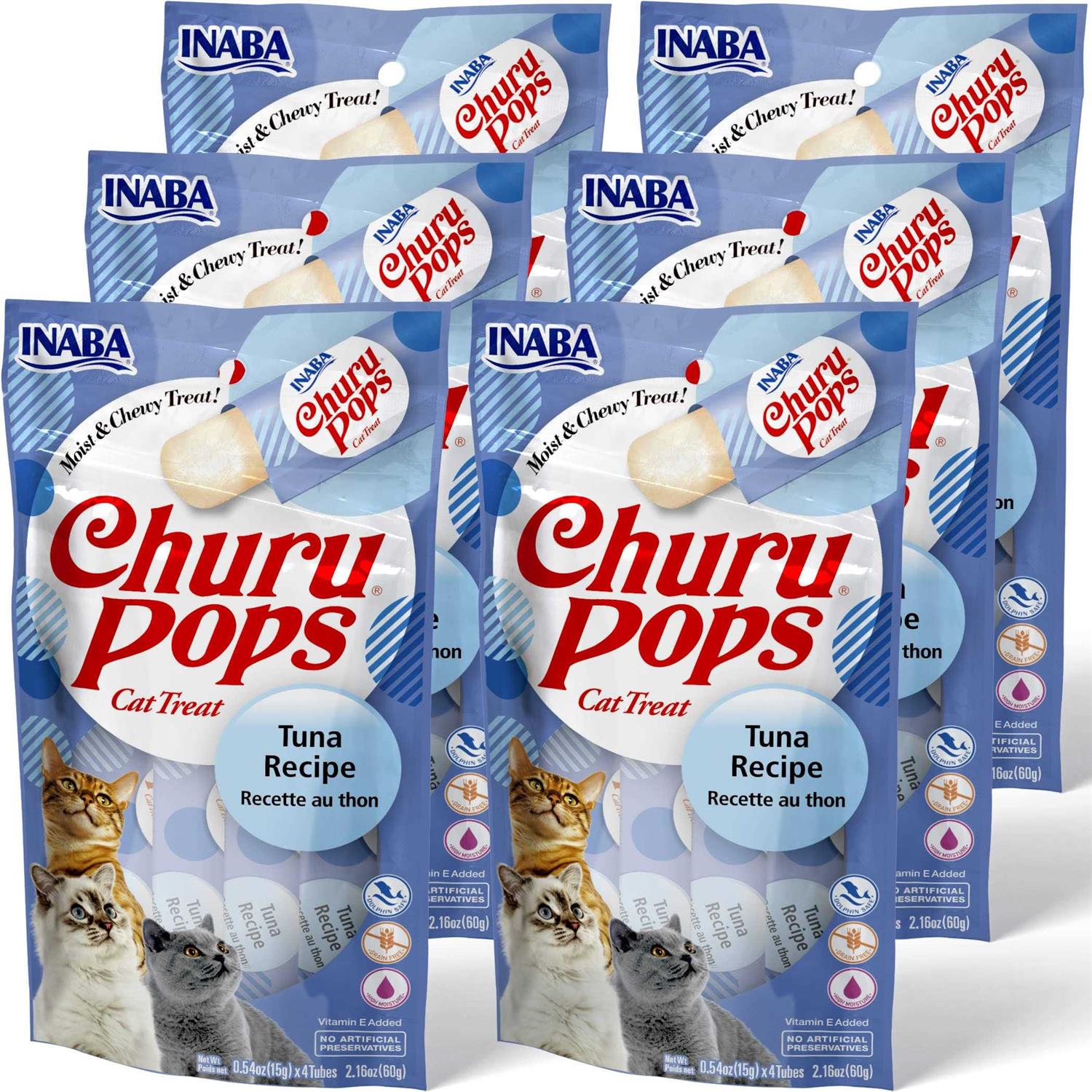 Inaba Churu Pops Moist & Chewy Tuna Recipe Lickable Cat Treats