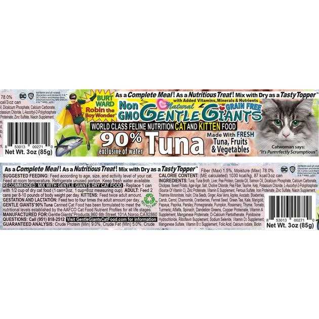 Gentle Giants Natural Non-GMO Tuna Cat & Kitten Can Food