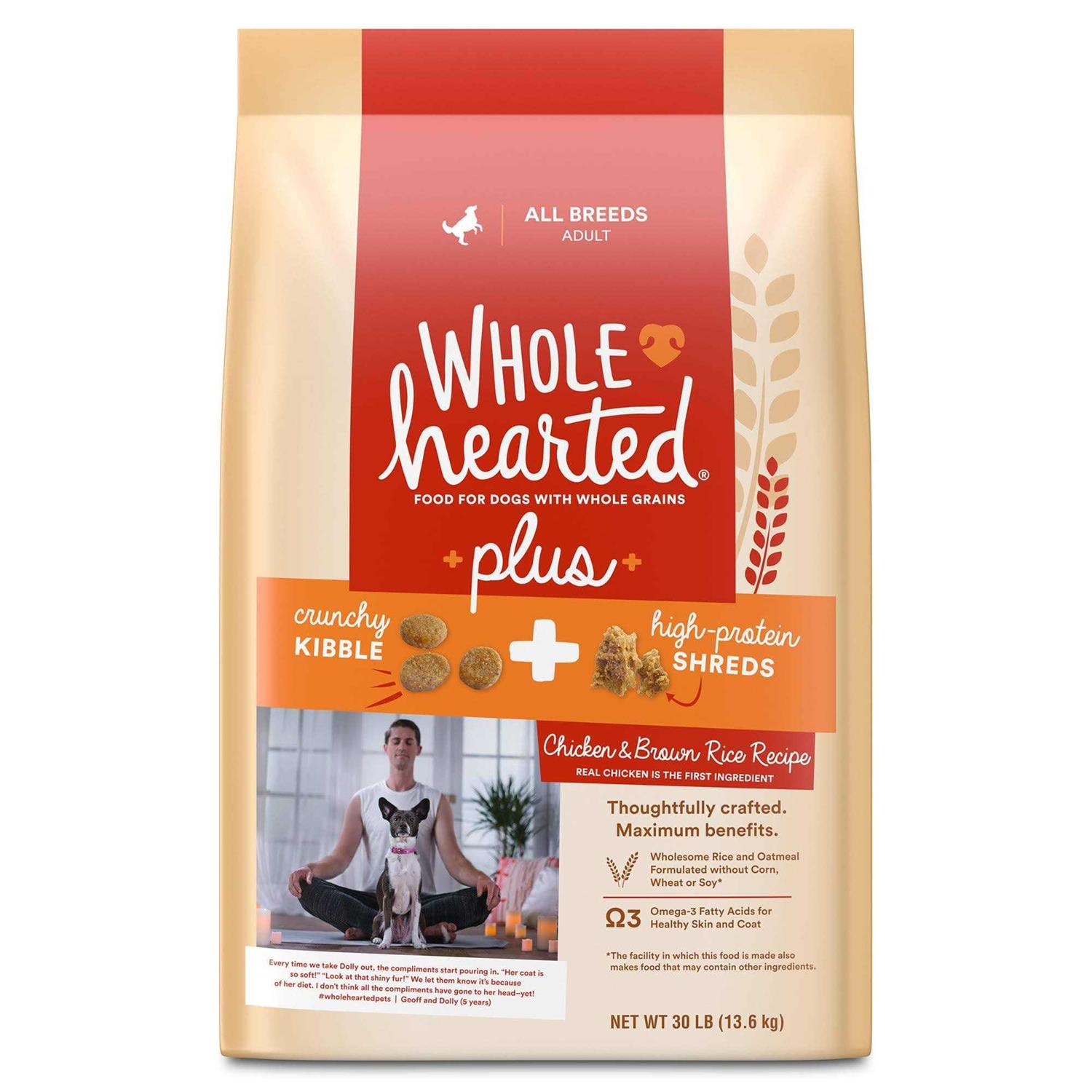WholeHearted Plus Chicken & Brown Rice Recipe with Whole Grains Dry Dog Food