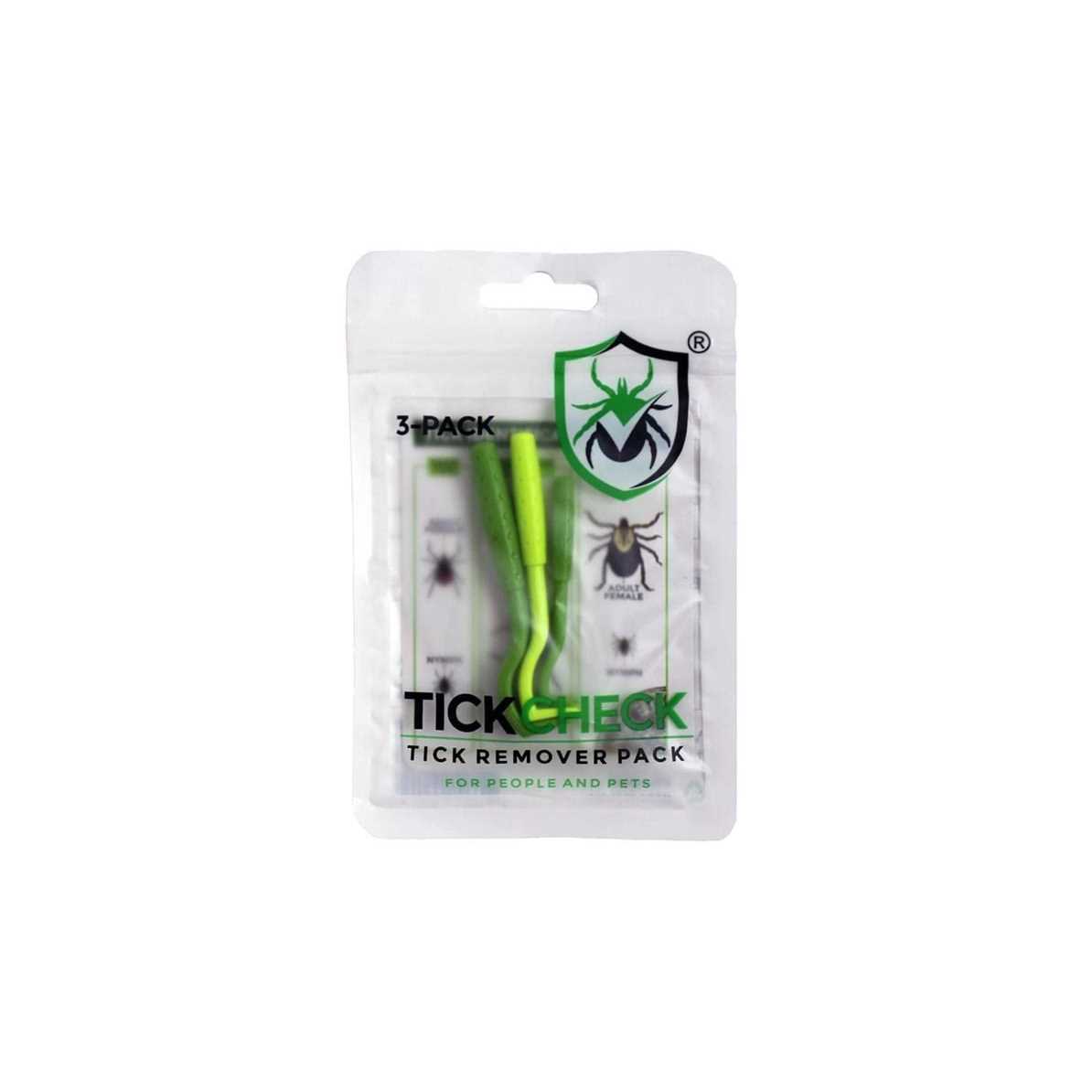 TickCheck Tick Remover Value 3 Pack Tick Remover Tools + Tick Identification Card