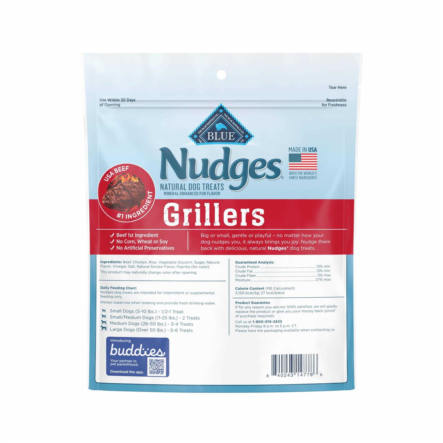 Blue Buffalo Nudges Grillers Natural Dog Treats