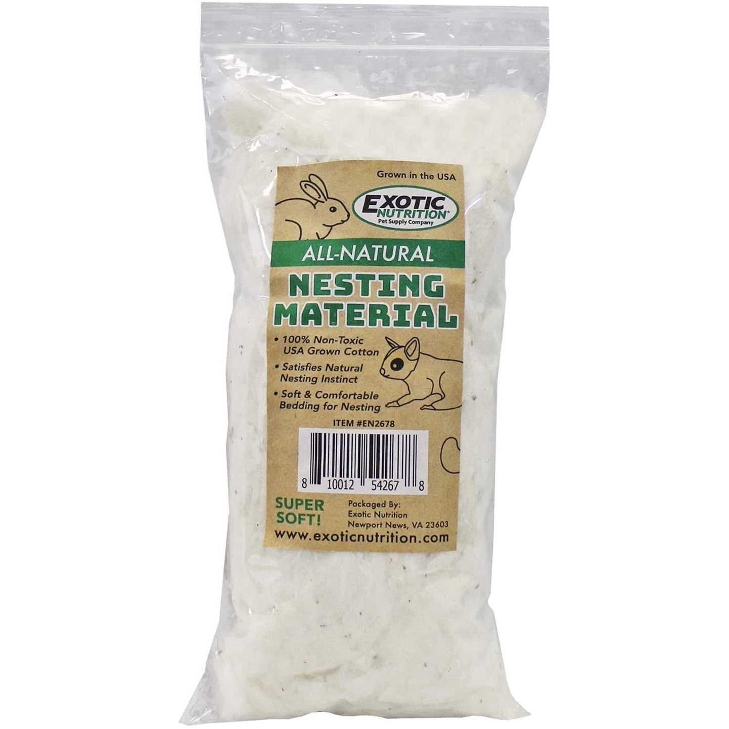 Exotic Nutrition All-Natural Nesting Material 100% Cotton Eco-Friendly Animal Bedding