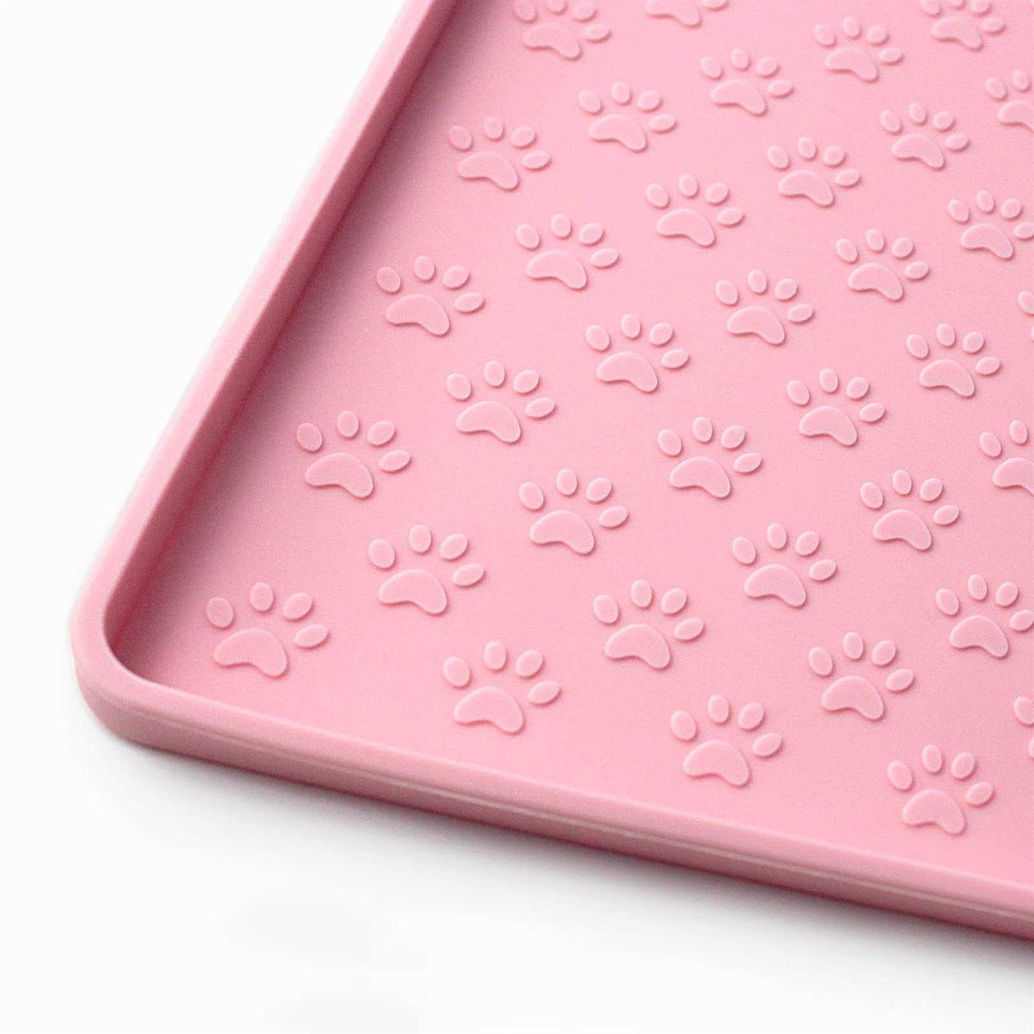 Ptlom Pet Placemat for Dog and Cat, Mat for Prevent Food and Water Overflow, Suitable for Small, Medium and Big Pet