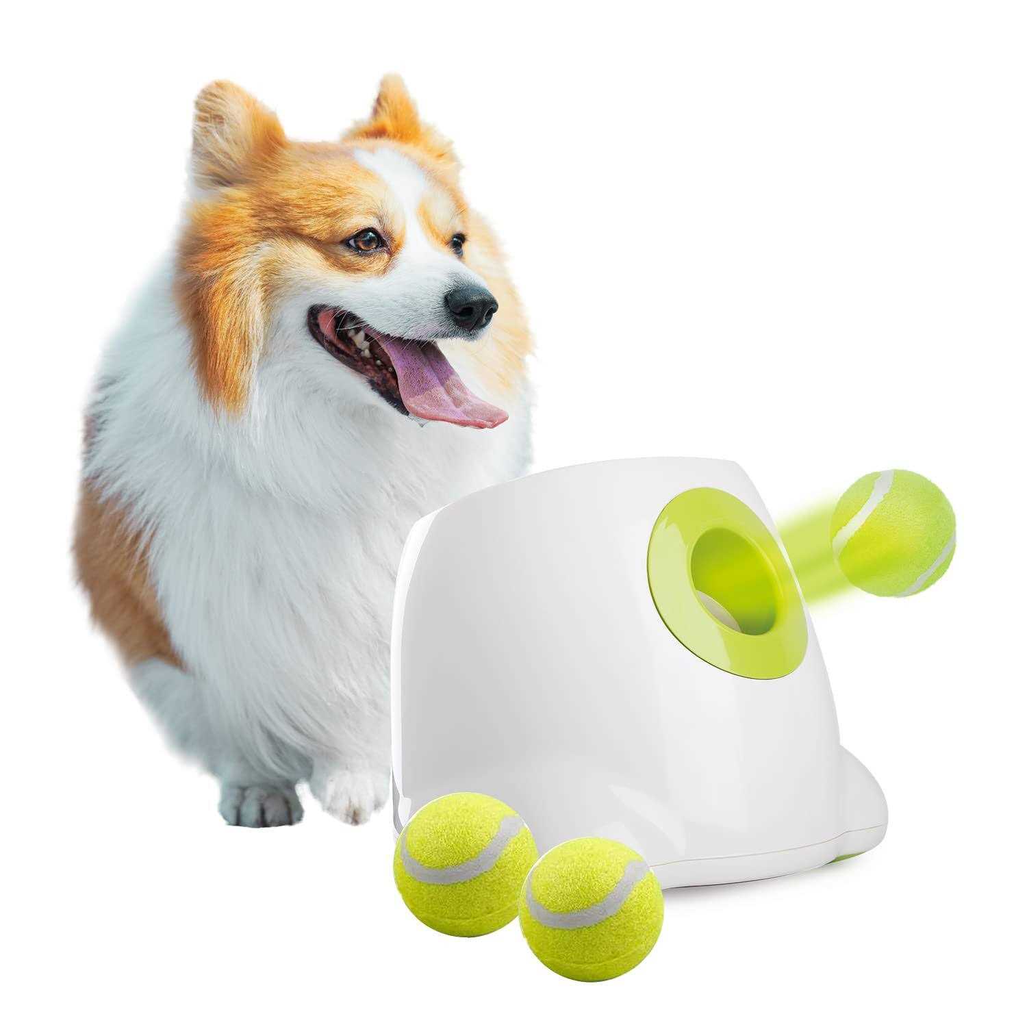 ALL for PAWS AFP Automatic Ball Launcher for Dogs,Dog Ball Launcher Automatic,Tennis Ball Machine,Includes 3pcs Tennis Balls for Dogs