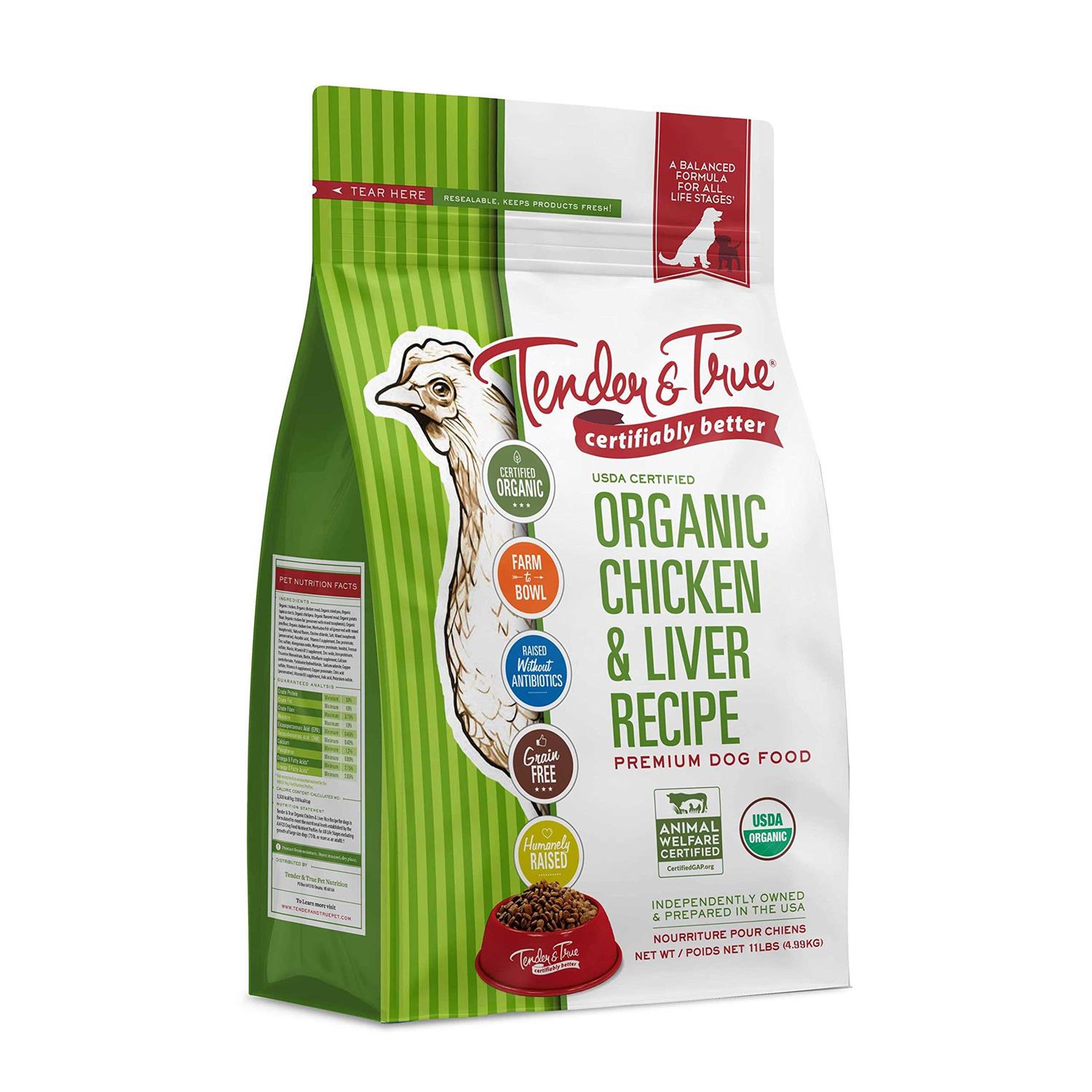 Tender & True Organic Chicken & Liver Recipe Dry Dog Food