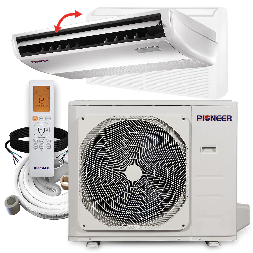 Pioneer® 36,000 BTU 17 SEER Floor/Ceiling Mini-Split Air Conditioner Heat Pump System with 16 ft. Line Sets, UYB036GMFILCBD-16
