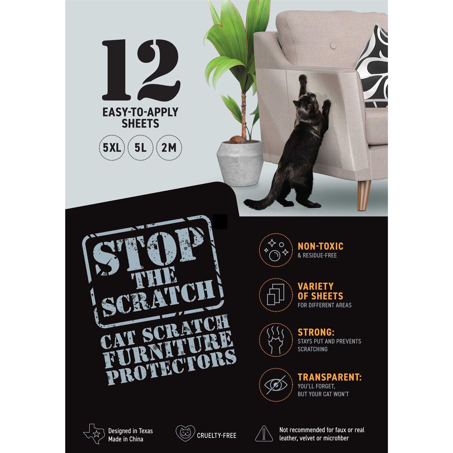 Emmy’s Best Pet Products Pro Strength Double-Sided Cat Scratch Tape Sheets to Deter Scratching