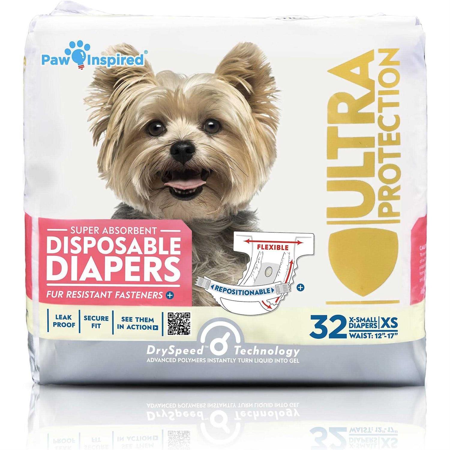 Paw Inspired Disposable Dog Diapers Female Dog Diapers Ultra Protection