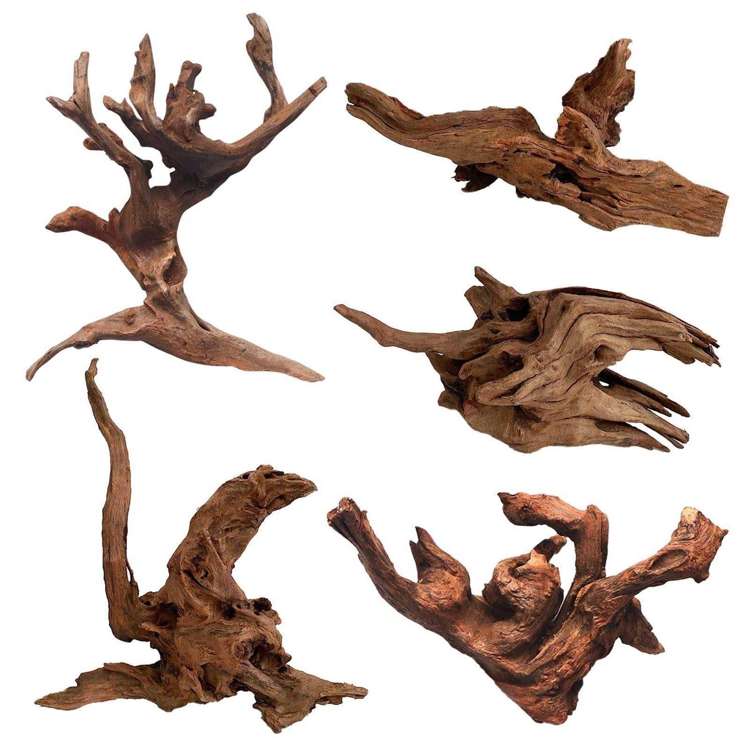Hamiledyi 5Pcs Driftwood Branches Aquarium Wood Decoration Natural Fish Tank Habitat Decor