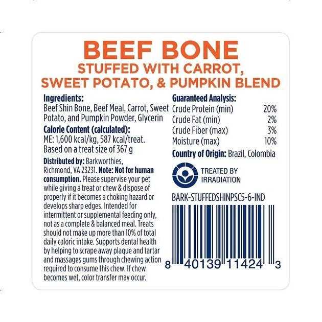 Barkworthies Shin Bone Stuffed