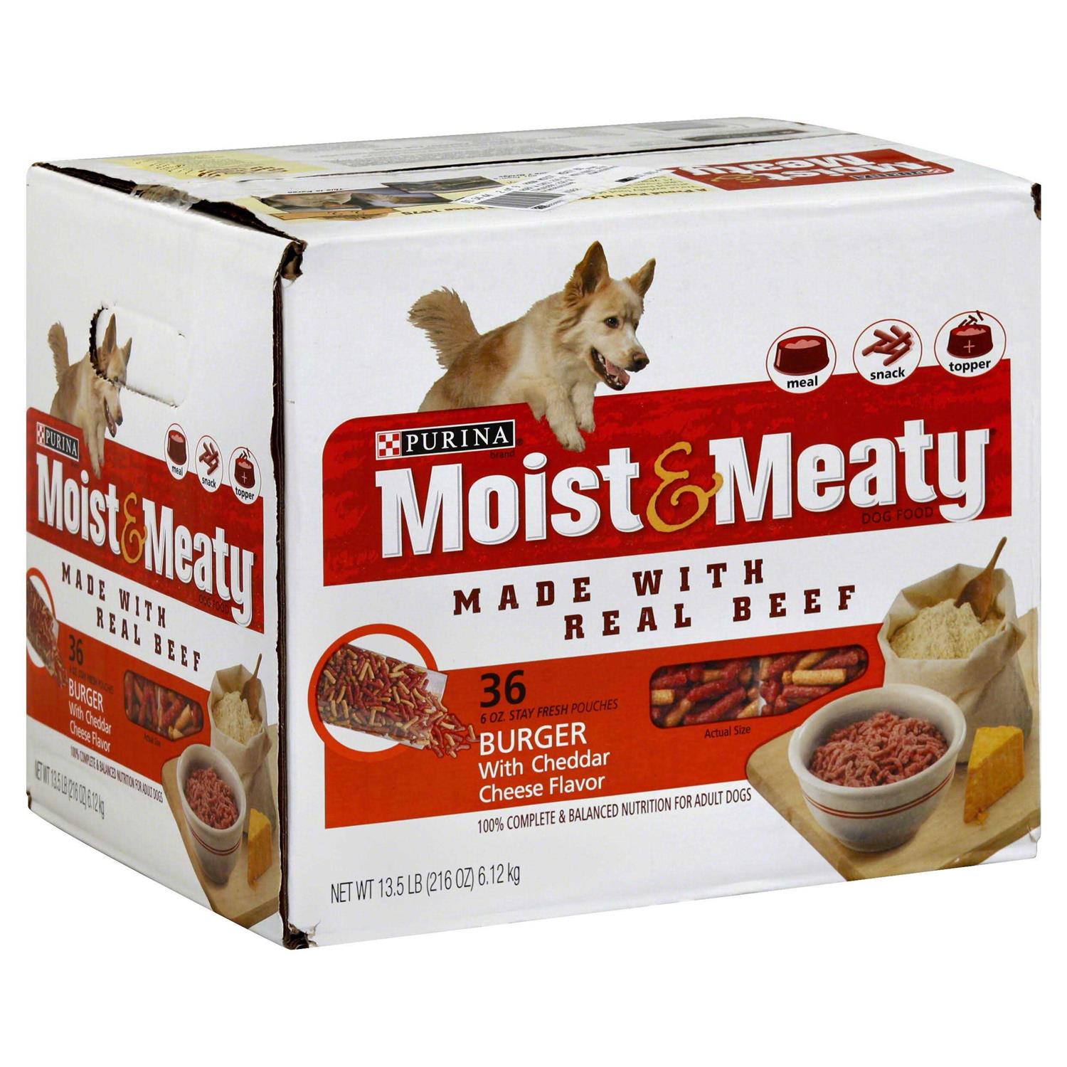 Purina Moist & Meaty Burger with Cheddar Cheese Flavor Dry Dog Food