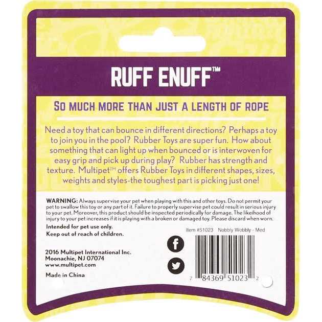 Multipet Nobbly Wobbly Ball Dog Toy