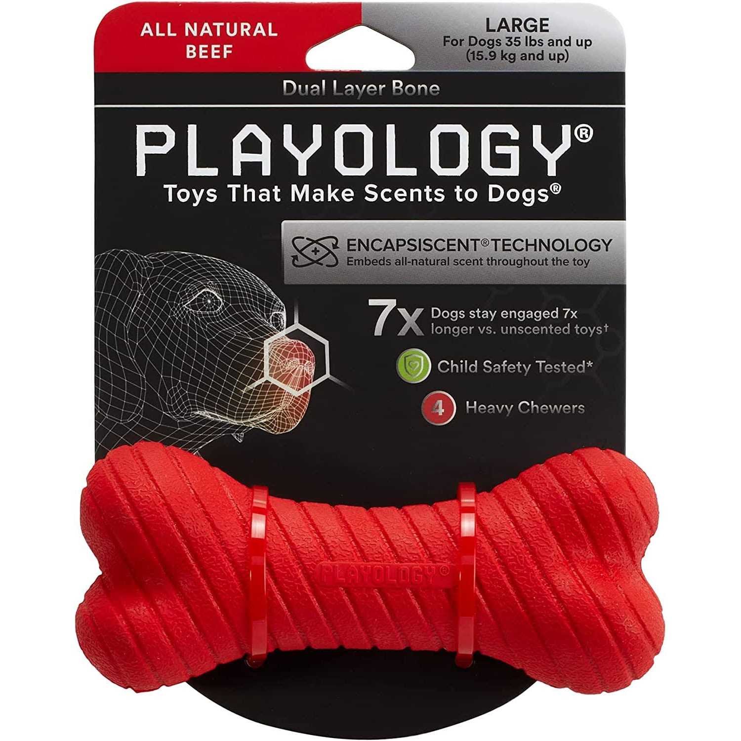 Playology Dual Layer Bone Dog Toy